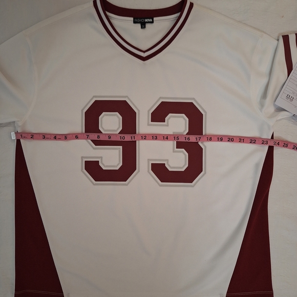 NWOT FASHION NOVA BUNDLE Black and Pink Polo with White and Maroon Jersey - Picture 13 of 16